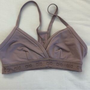 ALO Yoga Women's Purple Triangle Bra With Mesh Lining